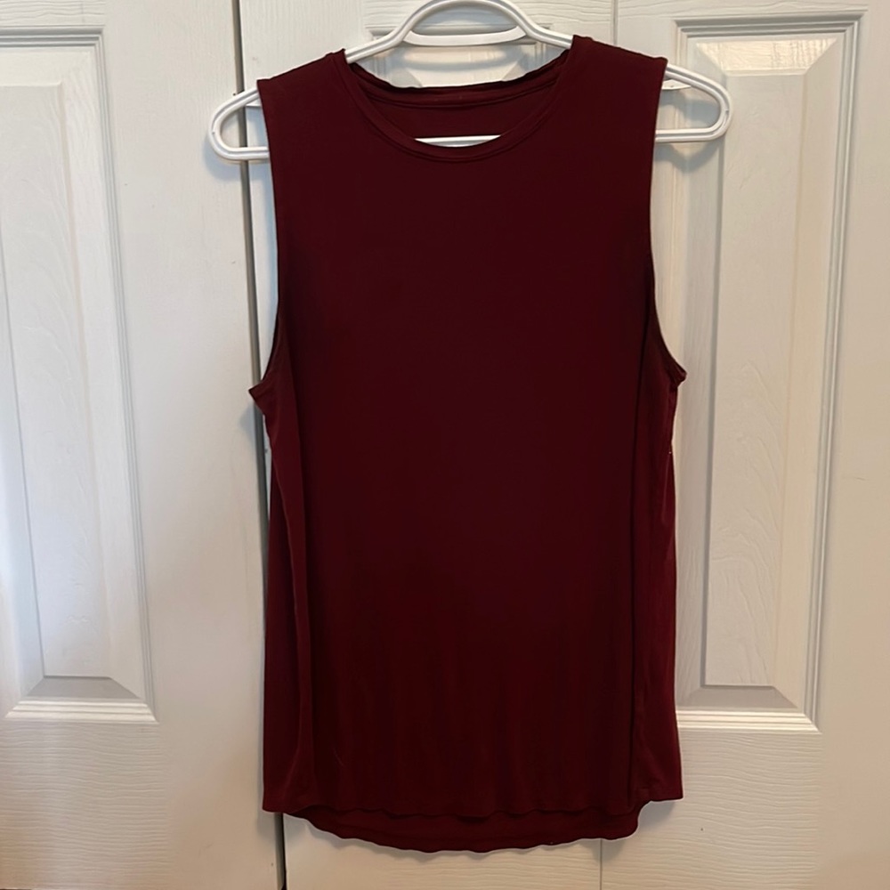 Burgundy tank top from a new day
